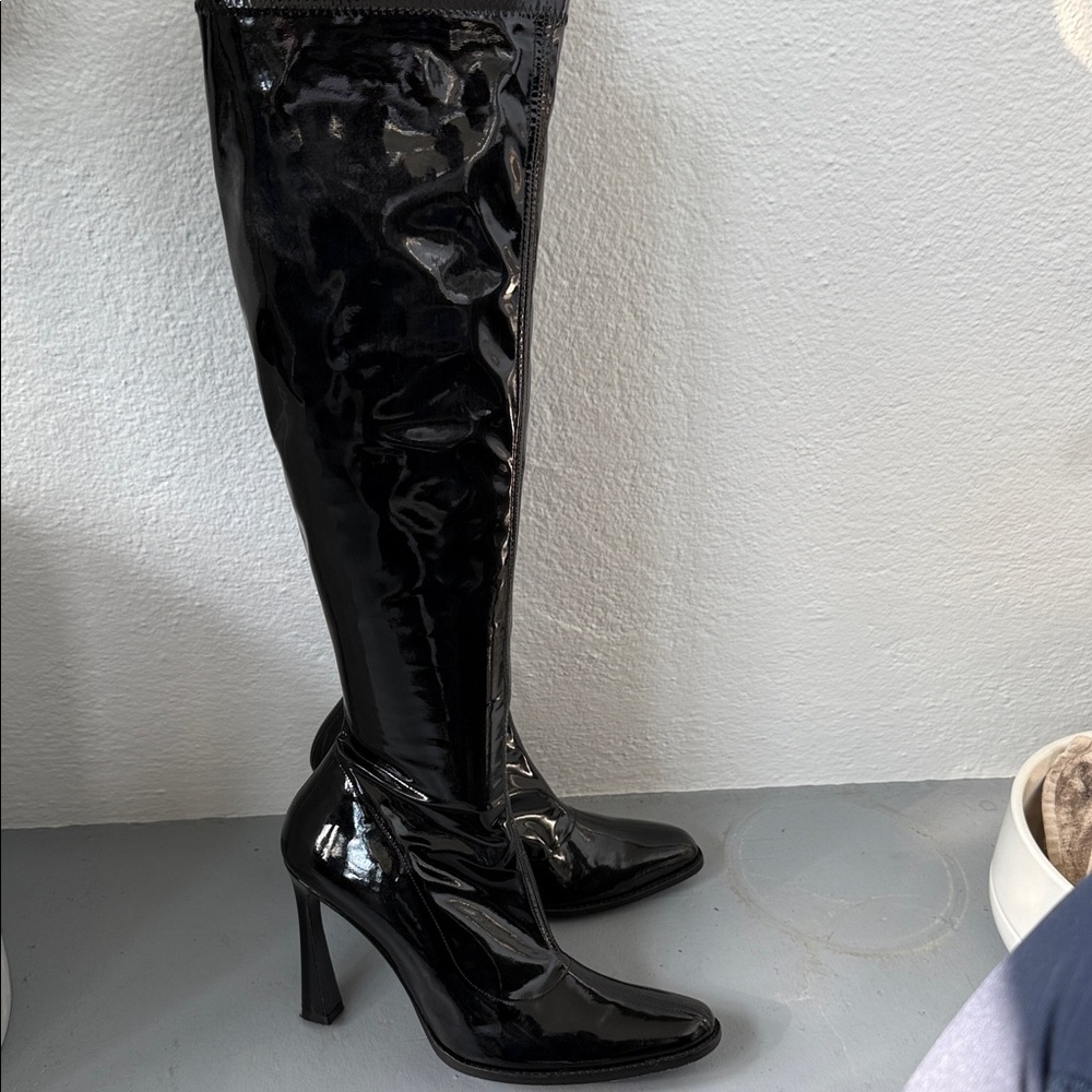 Magda Butrym Shiny Black Heeled Boots